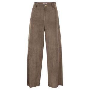 S Maxmara Women Smmfulmine - Wide-Leg Leather Trousers